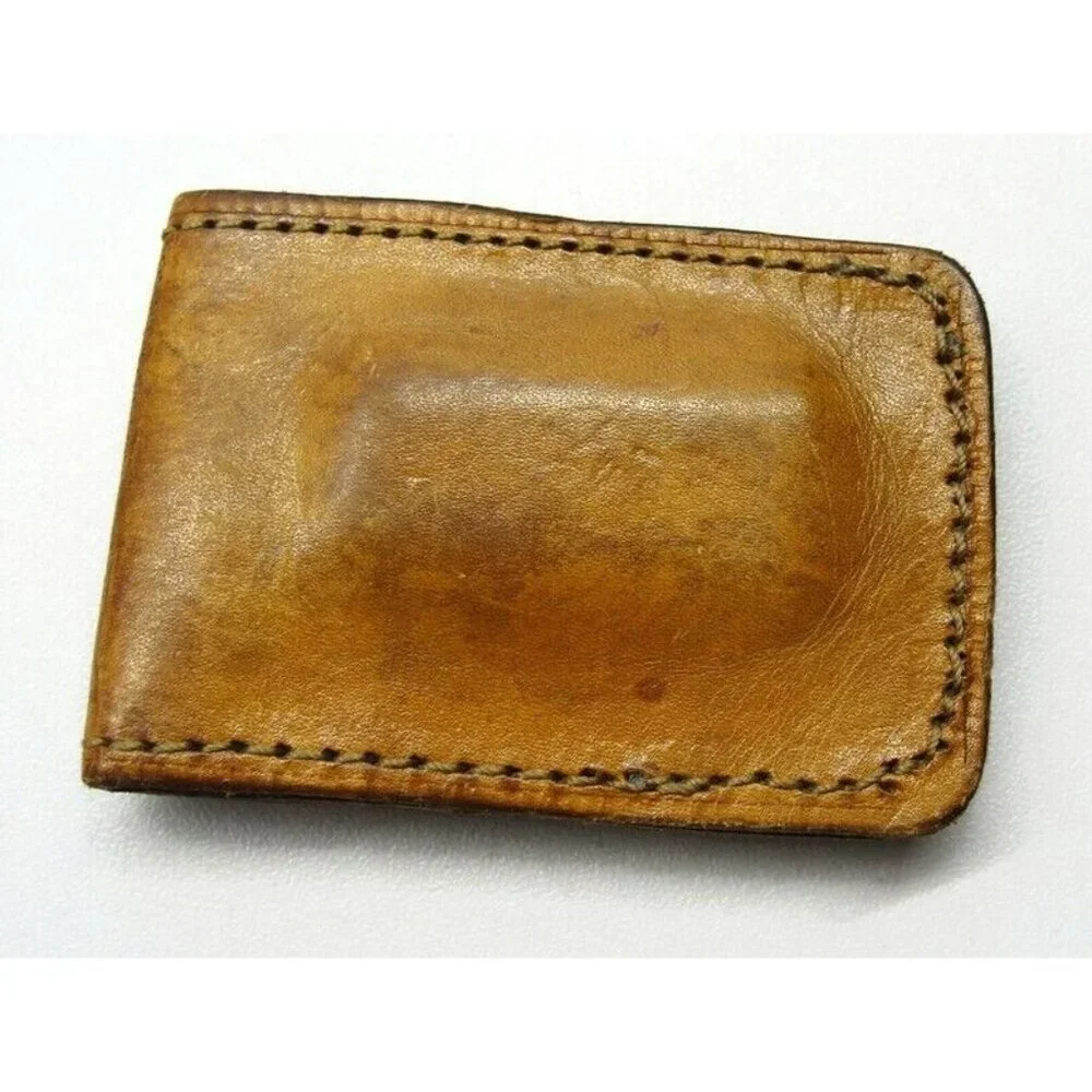 Leather Money Clip Duck Goose Credit Card Cash ID Holder